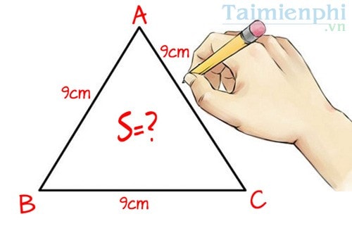 Công thức tính diện tích tam giác khi biết 1 góc