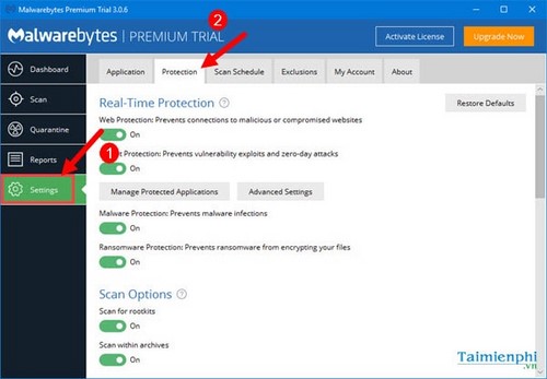 Hướng dẫn diệt virus bằng Malwarebytes Premium cho máy tính