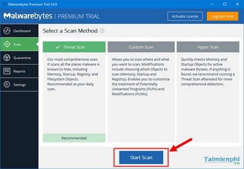 Hướng dẫn diệt virus bằng Malwarebytes Premium cho máy tính