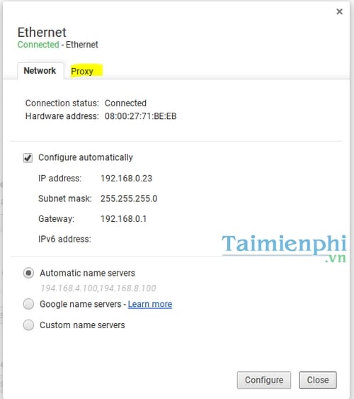 Hướng dẫn cài đặt Proxy Server cho Chromebook