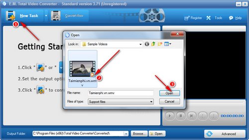 tang giam am luong bang total video converter