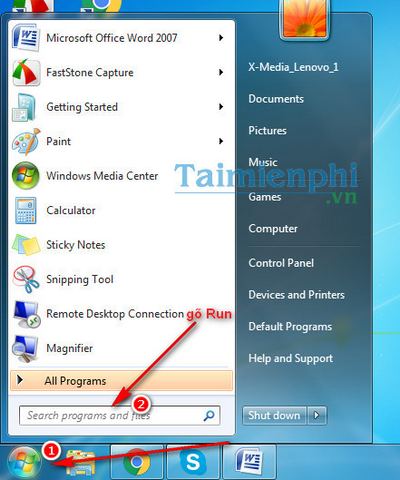 Thêm Run Command vào Taskbar trên Windows 7/8/10