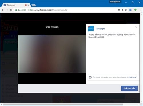 Cách phát live stream video facebook trên máy tính không cần cài thêm OBS