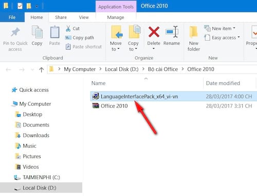 Cài tiếng Việt cho Office 2010, đổi ngôn ngữ trong Microsoft Office 2010