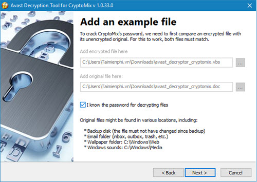 Cách phòng tránh mã độc tống tiền trên Windows 10 bằng Avast Decrypter CryptoMix