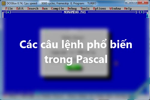 Các hàm phổ biến trong Pascal