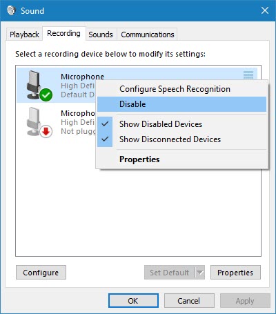 Bật tắt Microphone trên Windows 10, bật tắt mic trên máy tính, laptop