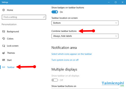 Hướng dẫn cài đặt ẩn hiện nhãn trên Taskbar Windows 10