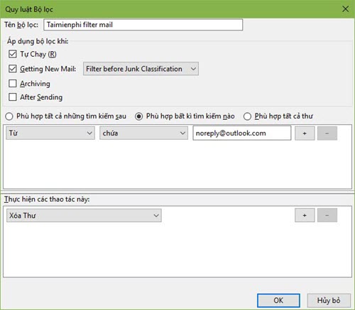 dung thunderbird chan nguoi gui thong bao email lam phien trong outlook 11