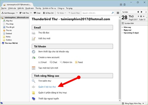 dung thunderbird chan nguoi gui thong bao email lam phien trong outlook 9