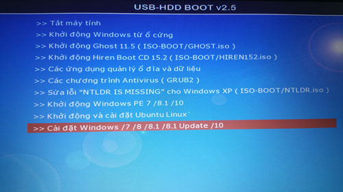 Tạo bộ cài Windows 10, 8.1, 7 trên cùng USB