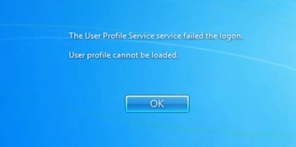 loi the user profile service failed the logon