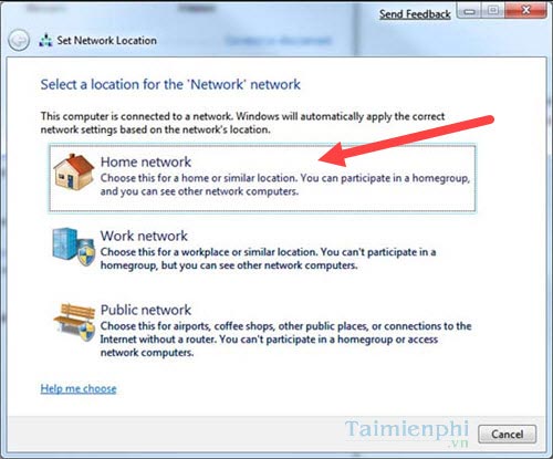 Kết nối mạng HomeGroup, mạng gia đình trong Windows 7