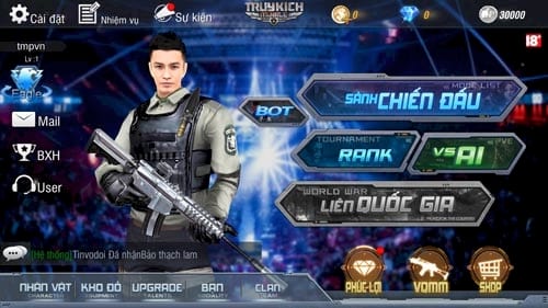 Tạo tài khoản Truy Kích Mobile, game bắn súng mobile trên iPhone, Android
