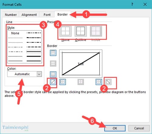 Chia 1 O Excel Thanh 2 O Tam Giac Cheo Tạo đường Cheo Excel