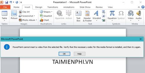 khac phuc loi khong chen duoc video vao trong powerpoint
