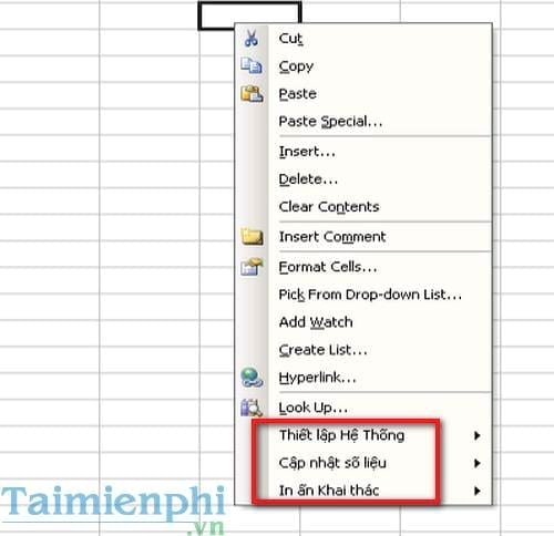 reset menu chuot phai tren excel khoi phuc menu phai excel ve trang thai ban dau