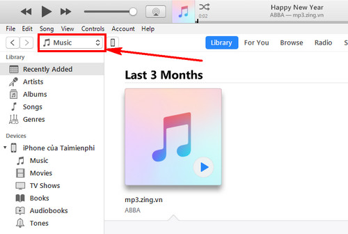 Cách Copy, chép, chuyển nhạc từ máy tính vào iPhone, iPad bằng iTunes