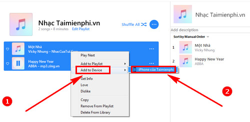 Cách Copy, chép, chuyển nhạc từ máy tính vào iPhone, iPad bằng iTunes