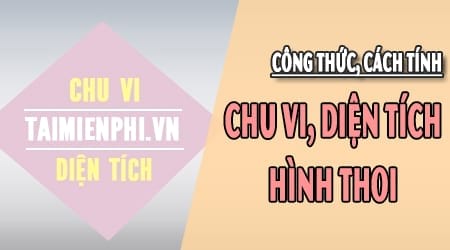 cong thuc tinh chu vi hinh thoi