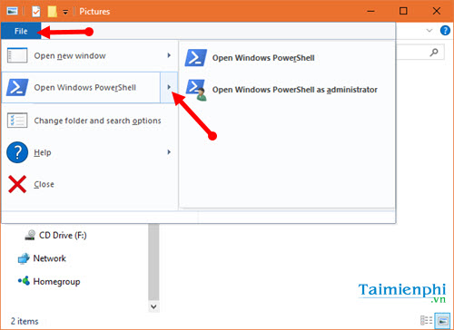 Tổng hợp các cách mở Powershell trên Windows 10 Creators
