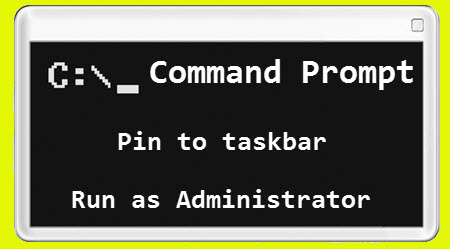 cach ghim command prompt xuong thanh taskbar va cho chay voi quyen admin