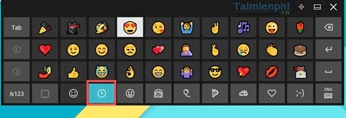 Sử dụng Emoji trong bàn phím ảo trên Windows 10 Creators Update
