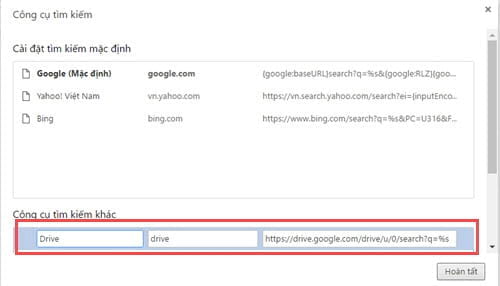 Thêm tìm kiếm Google Drive ngay trên thanh địa chỉ trình duyệt Chrome