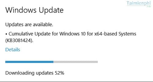 Cách sửa lỗi 0x80070020 khi cập nhật phiên bản KB3081424 trên Windows 10