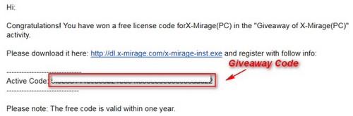 x mirage free serial key generator