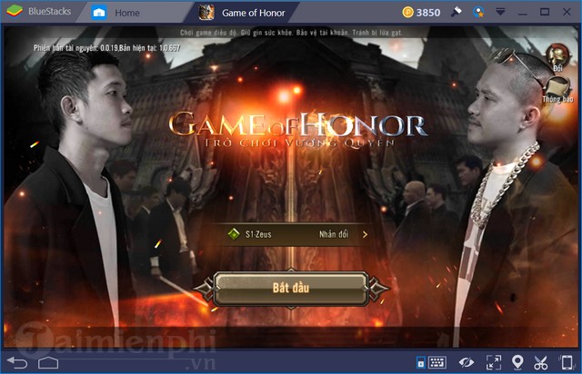 Cách tải và chơi Game of Honor - Trò Chơi Vương Quyền trên máy tính