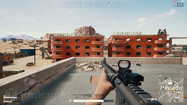 pubg but there's no way to get loot from miramar 4 map