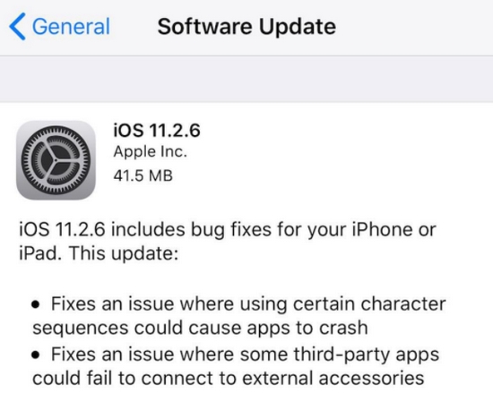 iOS 11.2.6 có gì mới?