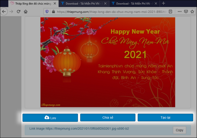 Cách tạo thiệp chúc mừng năm mới 2021 online không cần phần mềm
