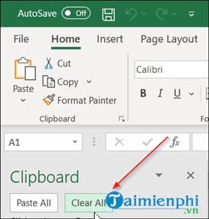 Cách xóa Clipboard trên Excel, Word, PowerPoint