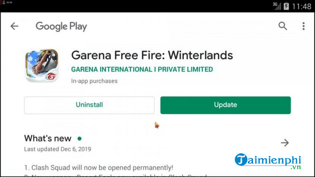 Cách cập nhật Free Fire trên giả lập Android Gameloop