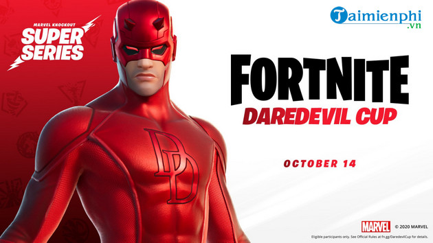 super hero daredevil joins fortnite with first step marvel knockout super series