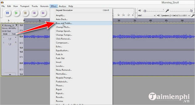 Cách tăng âm Bass cho bài hát bằng Audacity