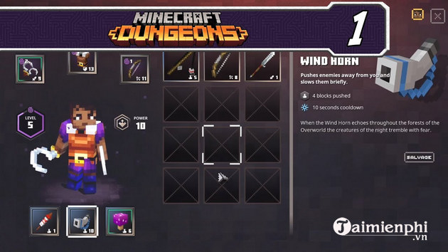 Danh sách các Artifacts mạnh nhất trong game Minecraft Dungeons