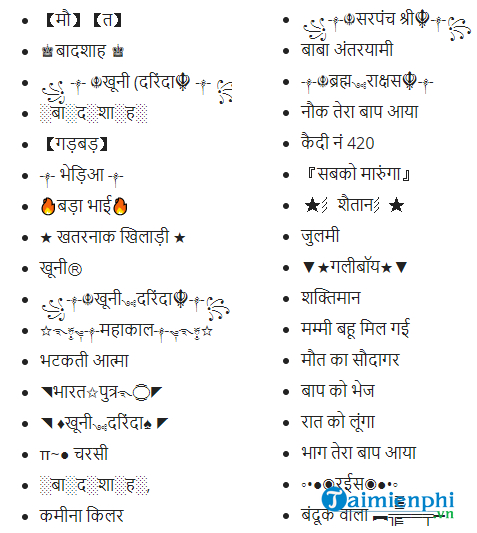 Cách tạo tên nhân vật Free Fire bằng tiếng Hindi