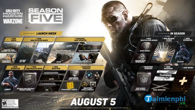 Call of Duty Season 5 hé lộ vũ khí và bản đồ mới cho Modern Warfare và Warzone