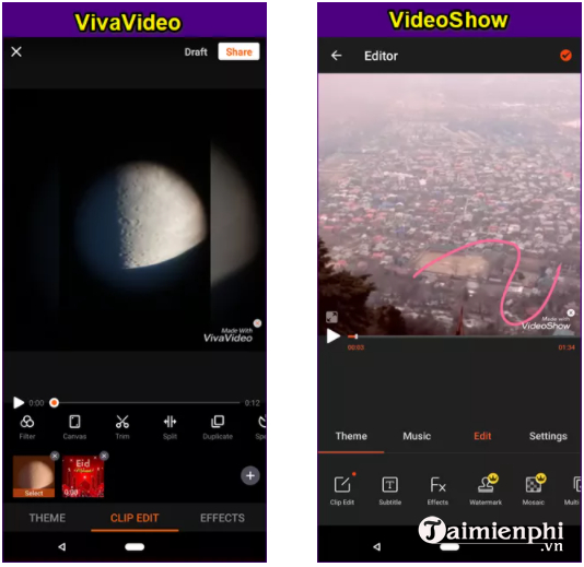 So sánh VivaVideo vs VideoShow - 2 app chỉnh sửa video tuyệt vời cho Android