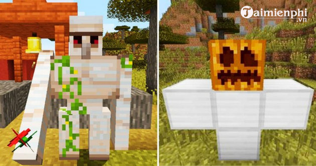 how to match iron golem in minecraft