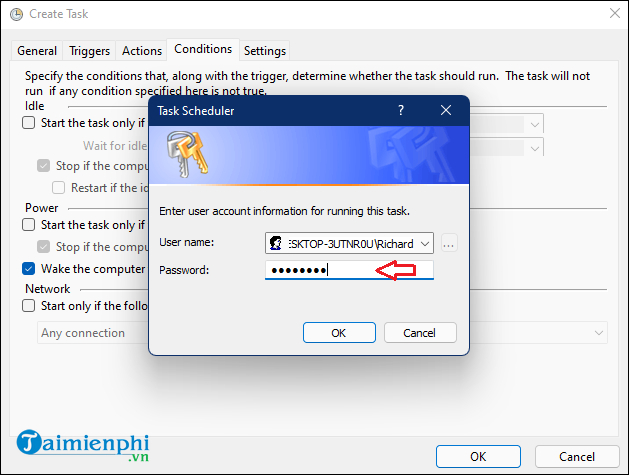 cach hen gio tat may tinh windows 11