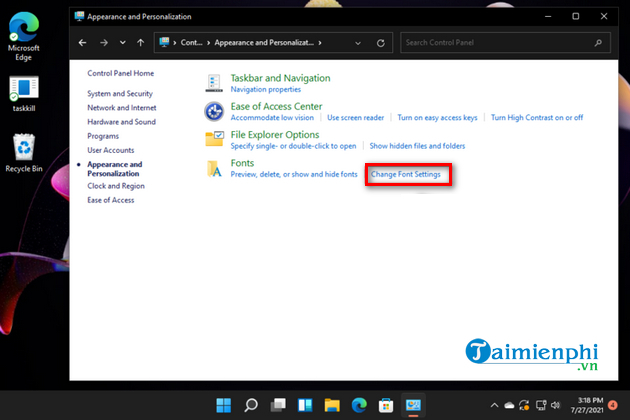 cach thay doi phong chu co chu va kich thuoc icon tren windows 11