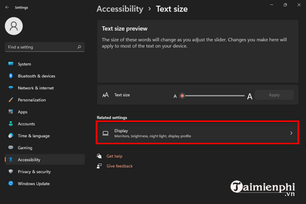 cach doi co chu tren windows 11
