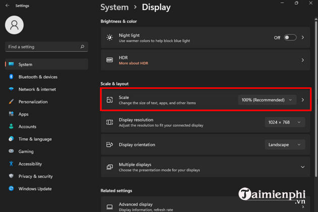 thay doi co chu tren windows 11