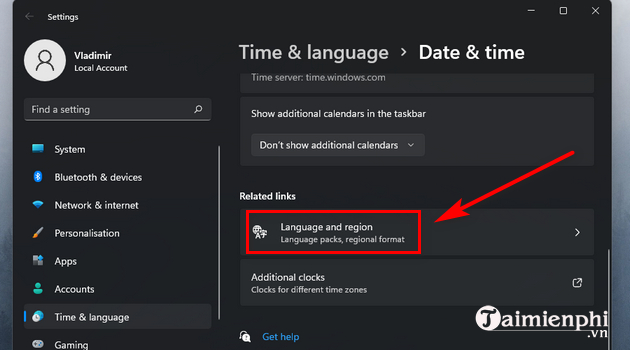 thay doi ngay gio tren windows 11
