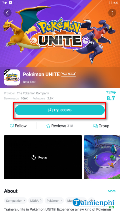 How to download pokemon unite beta