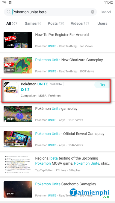 Download pokemon unite beta